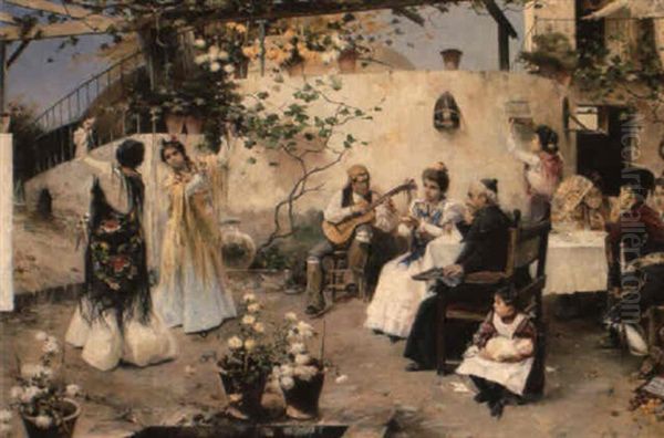 The Spanish Dance Oil Painting by Jose Garcia y Ramos