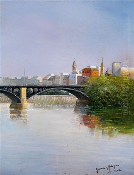 Ansicht Von Sevilla Oil Painting by Manuel Garcia y Rodriguez