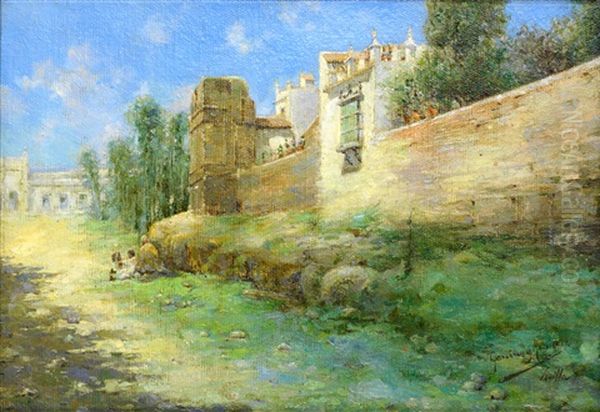 Murallas De Sevilla Oil Painting by Manuel Garcia y Rodriguez