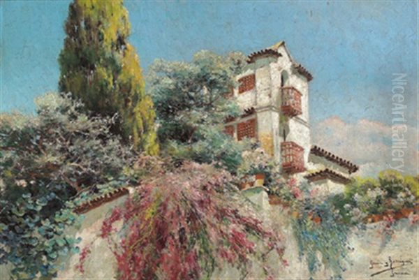 Ansicht Aus Granada Oil Painting by Manuel Garcia y Rodriguez