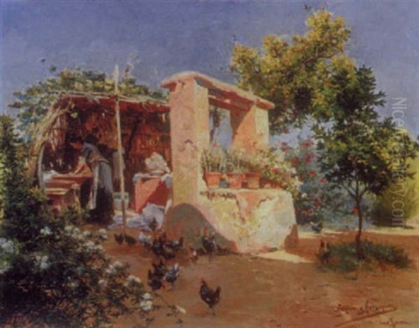 Paisaje Andaluz Oil Painting by Manuel Garcia y Rodriguez