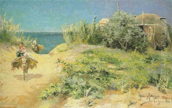 La Jara, Sanlucar Oil Painting by Manuel Garcia y Rodriguez