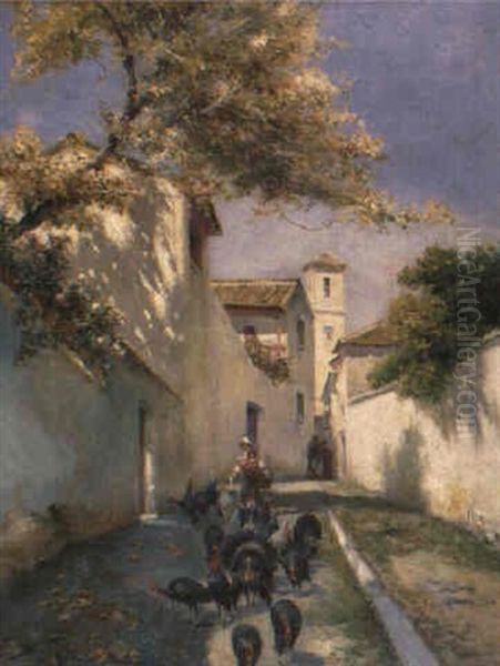 Pavera Oil Painting by Manuel Garcia y Rodriguez