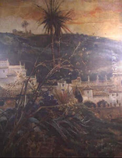 Vista De Granada Oil Painting by Manuel Garcia y Rodriguez