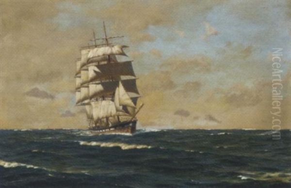 A Windjammer In The Tradewinds Oil Painting by Horatio Gerardo Garcia