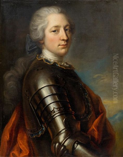 Portrait Of J.-l. Buisson In Armour Oil Painting by Robert Gardelle