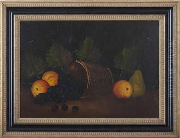 Still-life With Basket Of Grapes, Oranges And A Pear Oil Painting by Alice Tilton Gardin