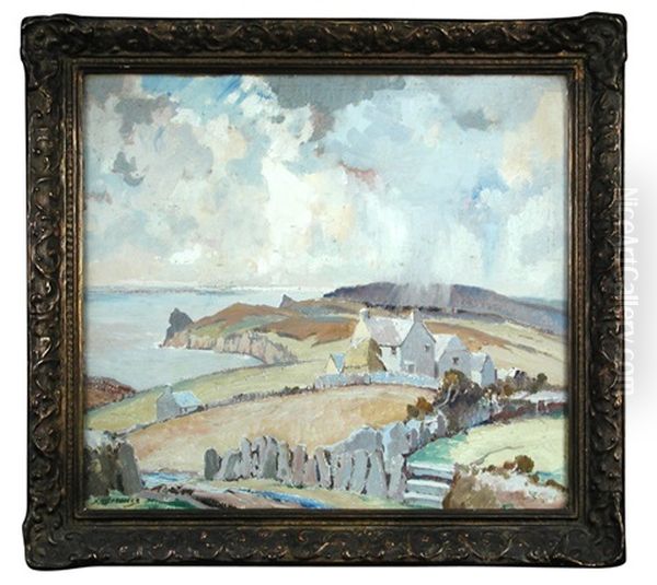 Showery Weather, Land's End, Cornwall by Stanley Horace Gardiner