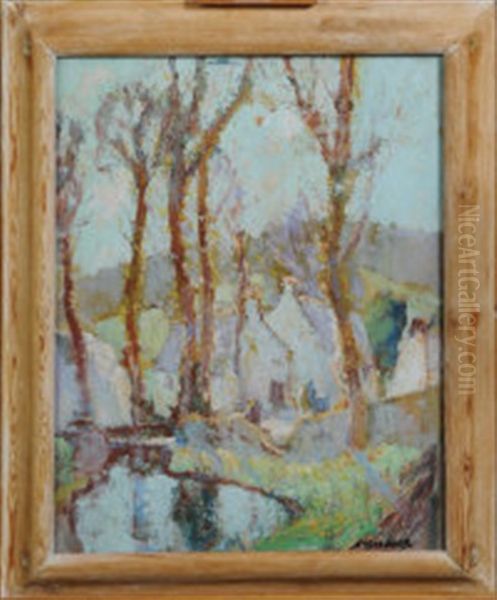 Spring Morning, Lamorna Oil Painting by Stanley Horace Gardiner