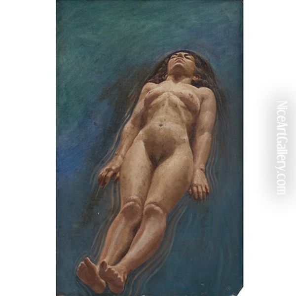 Desnudo Sobre El Agua Oil Painting by Alberto Garduno