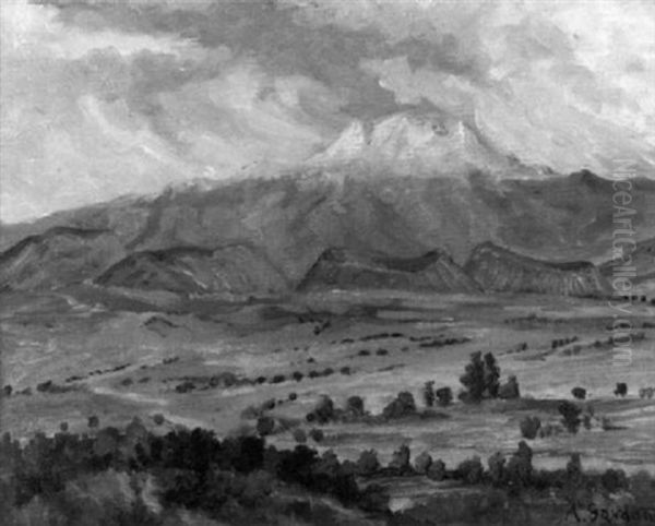 Valley Of The Volcanoes Oil Painting by Alberto Garduno