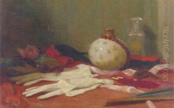 Still Life Of A Lady's Dressing Table Oil Painting by Solomon Garf