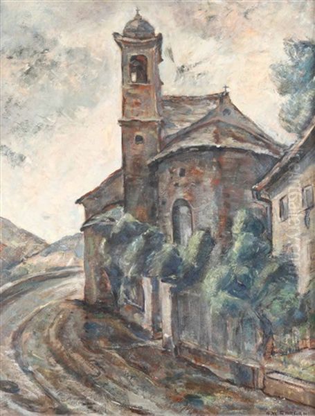 Veduta Di Chiesa Oil Painting by Alfredo Ubaldo Gargani