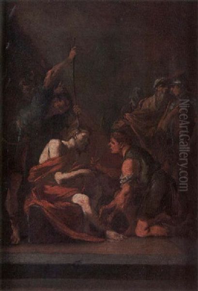 The Mocking Of Christ Oil Painting by Domenico Gargiulo