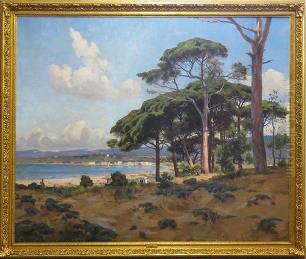 Overview Of Southern French Coast Oil Painting by Joseph Garibaldi