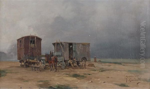 Un Campement De Tziganes Oil Painting by Joseph Garibaldi