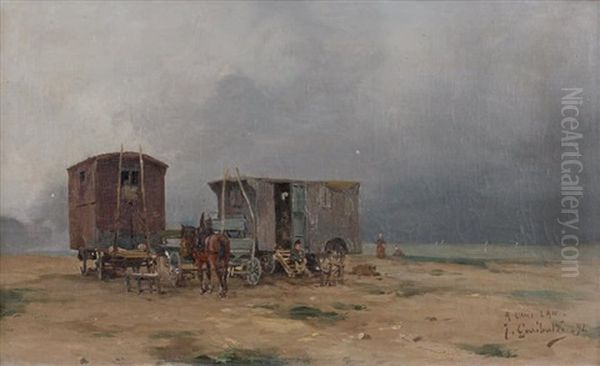 Un Campement De Tziganes Oil Painting by Joseph Garibaldi