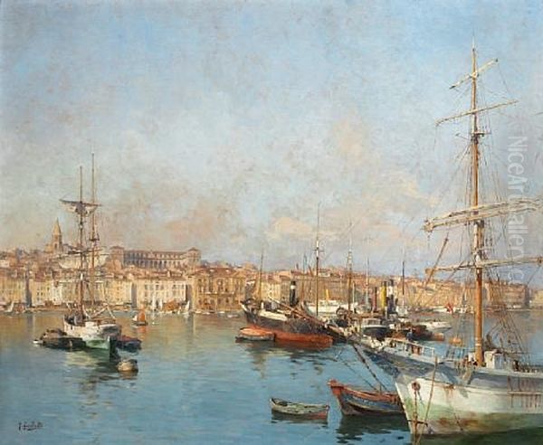 The Old Port Of Marseilles Oil Painting by Joseph Garibaldi