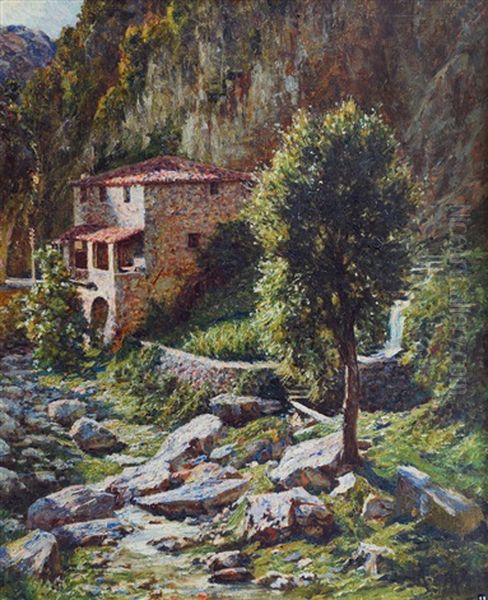 Serenita Montana Oil Painting by Angelo Garino