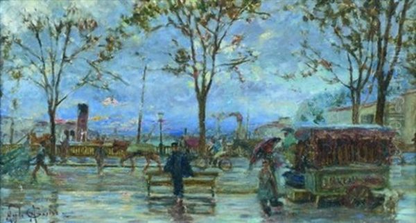 Port De Nice Oil Painting by Angelo Garino