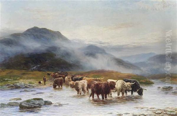 A Highland Ford Oil Painting by Henry Garland