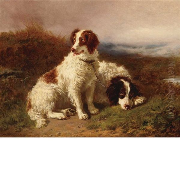 Hunting Dogs At Rest Oil Painting by Henry Garland