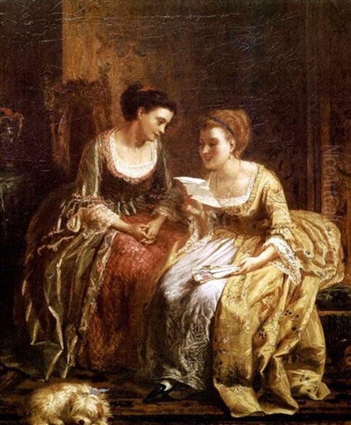 Reading The Letter Oil Painting by Henry Garland