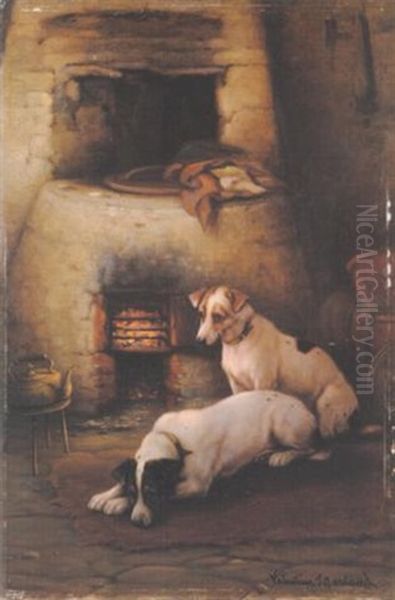 By The Hearth Oil Painting by Valentine Thomas Garland