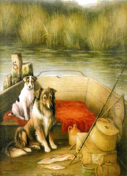 A Day Out Fishing Oil Painting by Valentine Thomas Garland