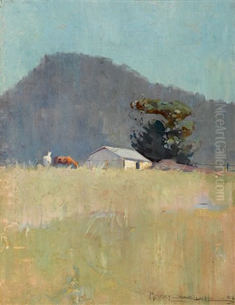 Shiel's Paddock Oil Painting by Henry (Harry) Glede Garlick