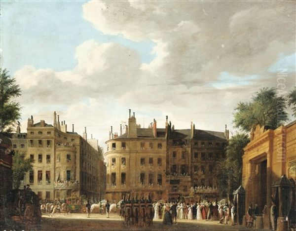 Cortege Du Bapteme Du Roi De Rome, Paris by Hippolyte Jean Baptiste Garneray