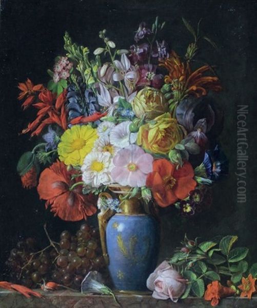 Bouquet De Fleurs Oil Painting by Jean Francois Garneray