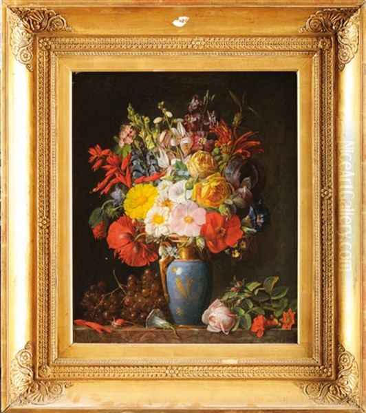 Bouquet De Fleurs Oil Painting by Jean Francois Garneray