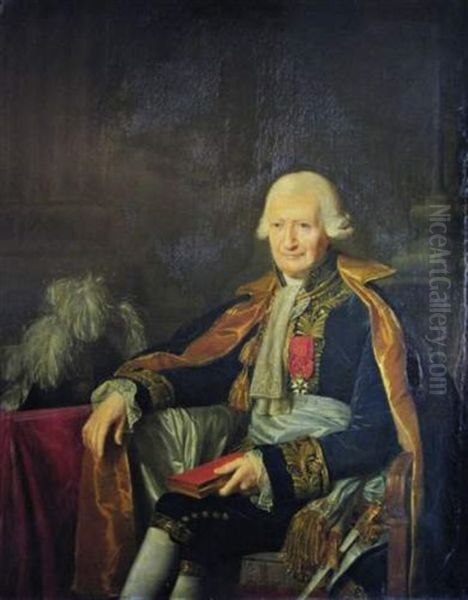 Portrait De Jean-baptiste Pierre Beviere, Senateur Oil Painting by Jean Francois Garneray