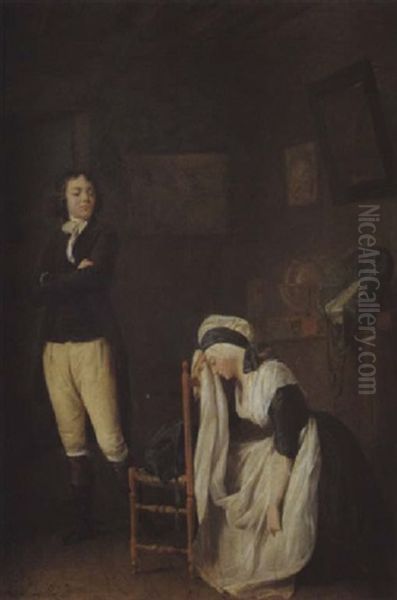 La Servante Reprimandee Oil Painting by Jean Francois Garneray