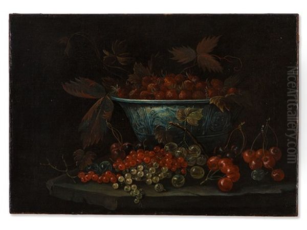 Still Life With Fruit Oil Painting by Francois Garnier