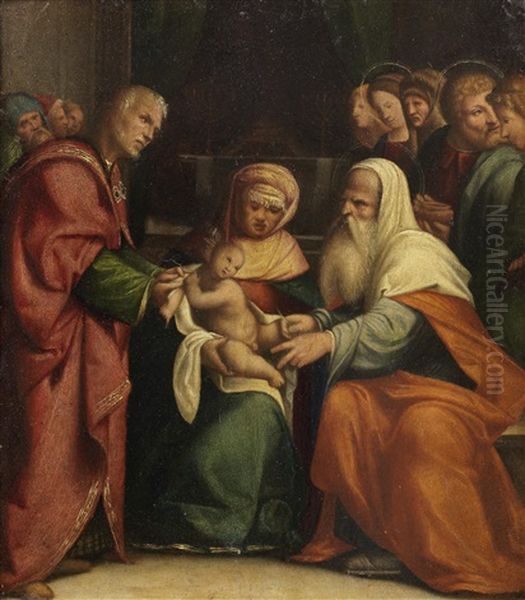 The Circumcision Oil Painting by Benvenuto Tisi da Garofalo