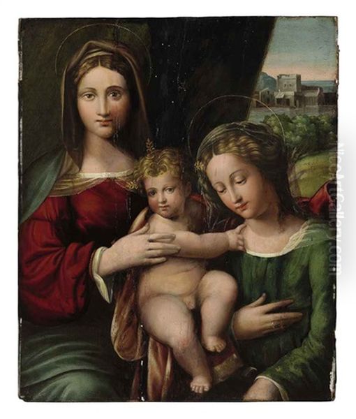 The Madonna And Child With Saint Catherine Oil Painting by Benvenuto Tisi da Garofalo