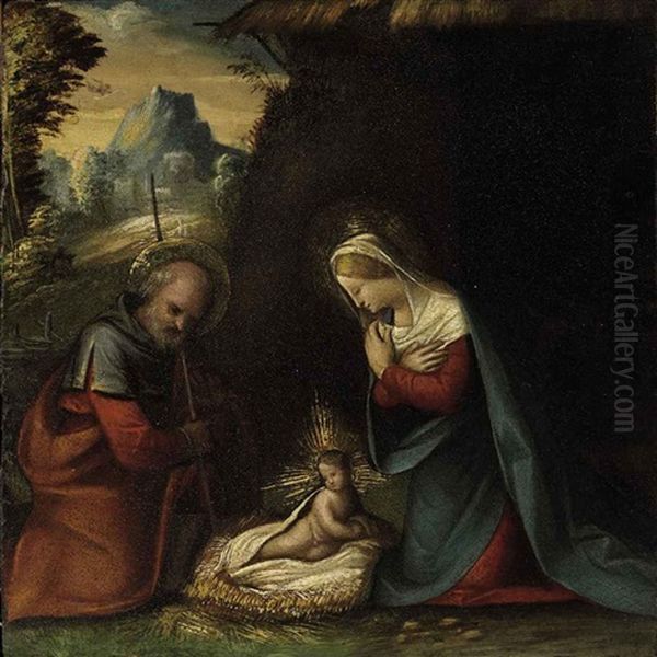 The Nativity Oil Painting by Benvenuto Tisi da Garofalo