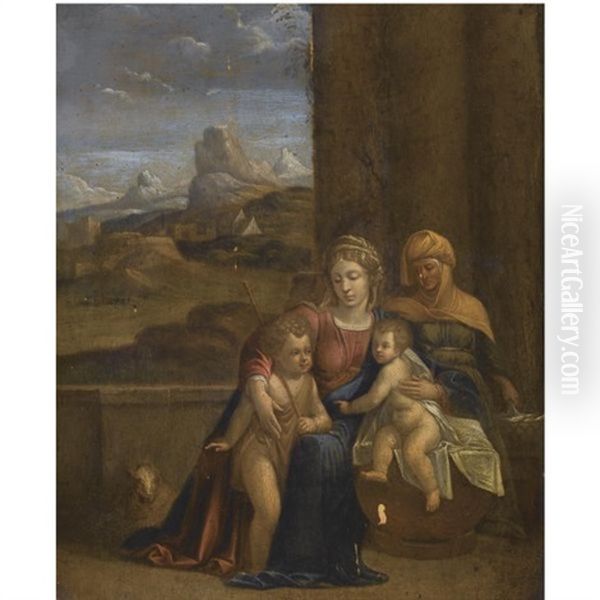 The Holy Family Oil Painting by Benvenuto Tisi da Garofalo