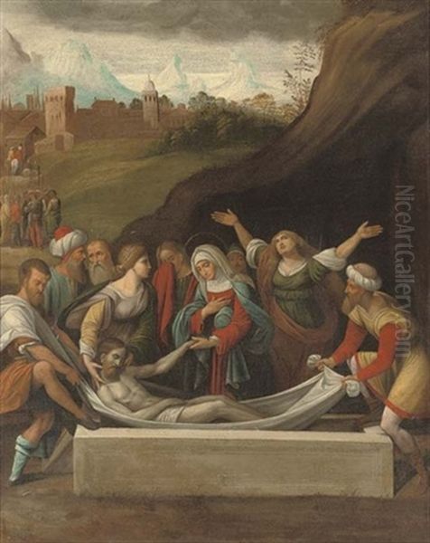 The Entombment Oil Painting by Benvenuto Tisi da Garofalo