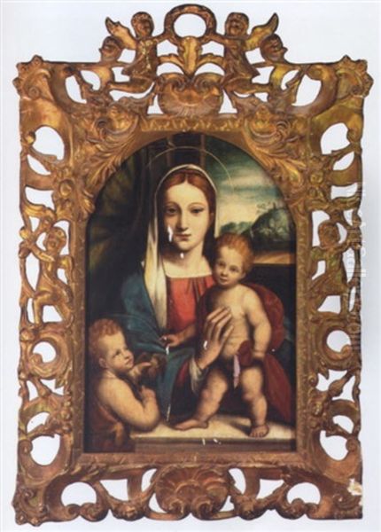 The Madonna And Child With Saint John The Baptist Oil Painting by Benvenuto Tisi da Garofalo