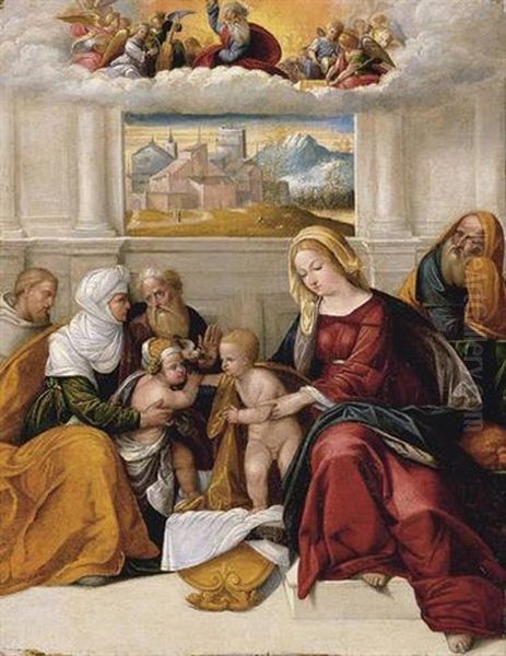 Holy Family Oil Painting by Benvenuto Tisi da Garofalo