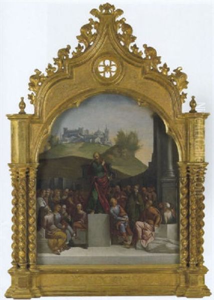 Predica Di San Paolo Agli Areopagiti Oil Painting by Benvenuto Tisi da Garofalo