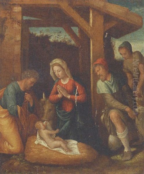 The Adoration Of The Shepherds Oil Painting by Benvenuto Tisi da Garofalo