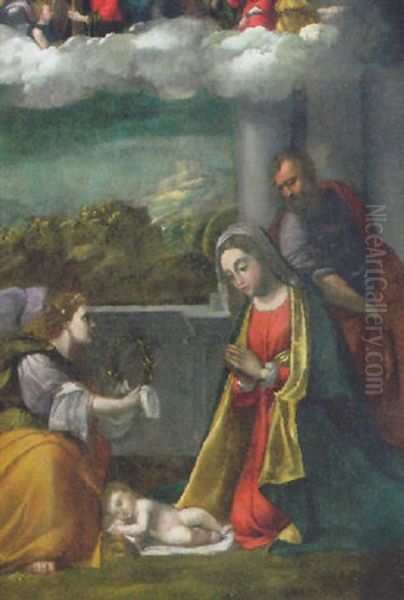 Heilige Familie Oil Painting by Benvenuto Tisi da Garofalo