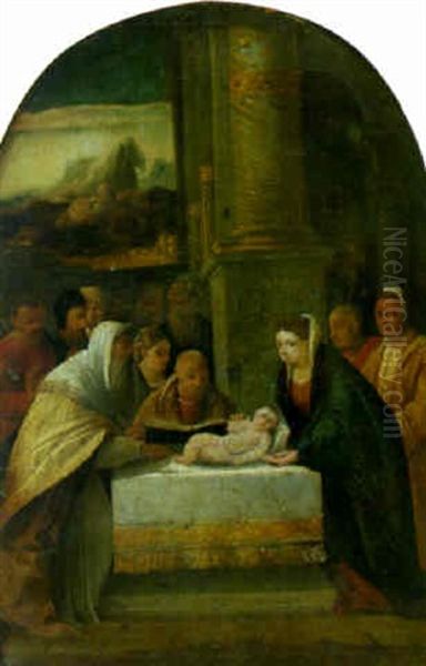 The Circumcision Oil Painting by Benvenuto Tisi da Garofalo