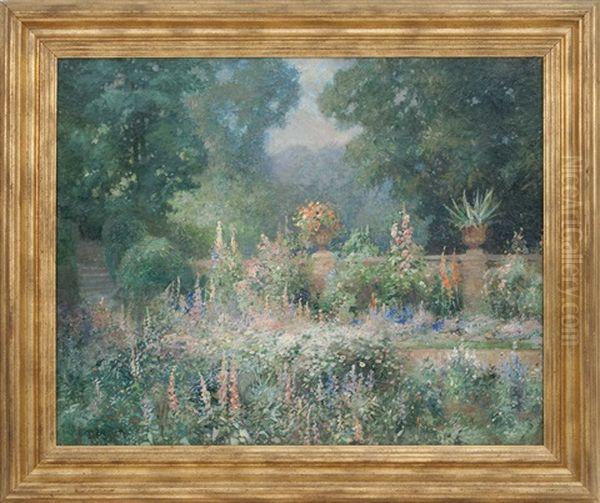 Garden Landscape Oil Painting by Edmund Henry Garrett