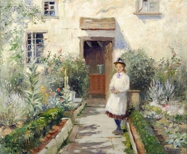 In The Cottage Garden Oil Painting by Edmund Henry Garrett