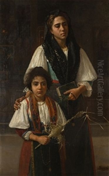 Domingo De Ramos Oil Painting by Eduardo Leon Garrido